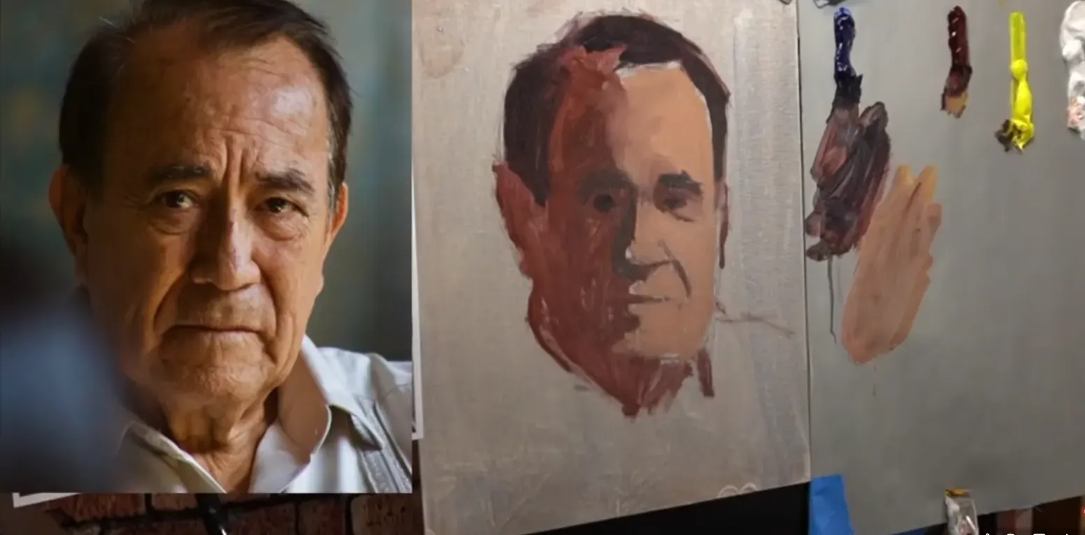 Painting in oil — man portrait