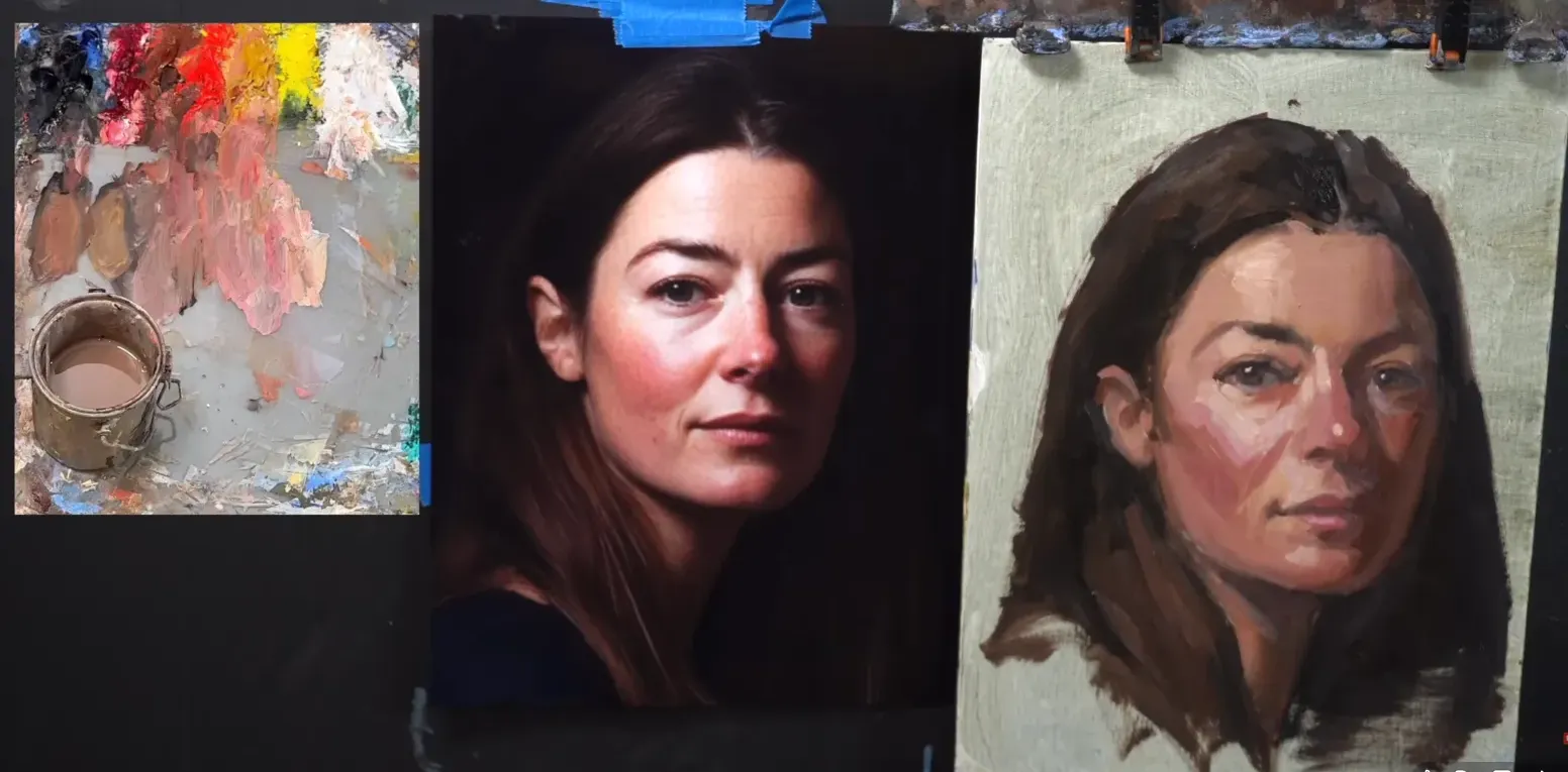 The finished original — woman portrait